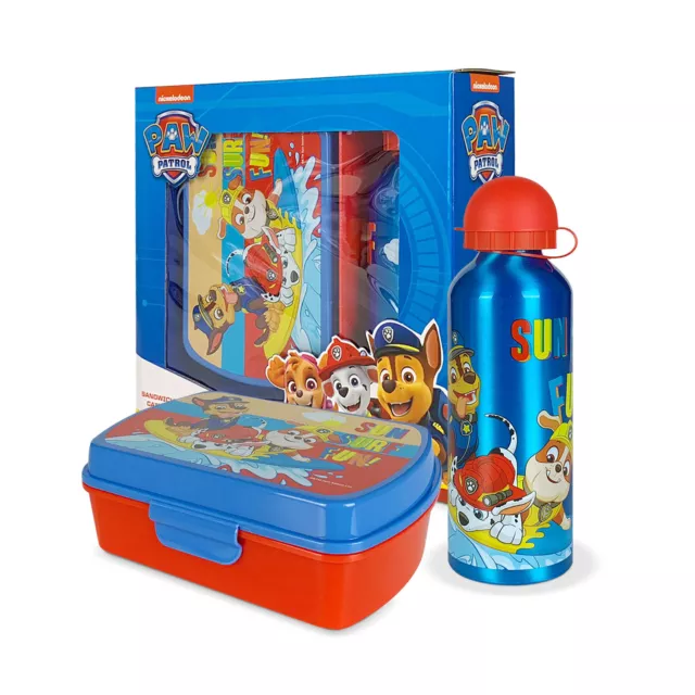 Set Déjeuner 2 Pièces Paw Patrol Officiel Bouteille 500ml Et Repas 5385