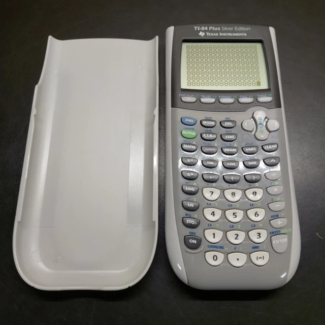 Texas Instruments TI-84 Plus Silver Edition Graphing Calculator White W/Cover