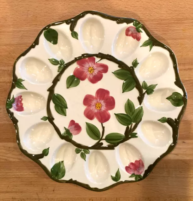 Franciscan Desert Rose Deviled Egg Plate Platter 12 3/4” Diameter