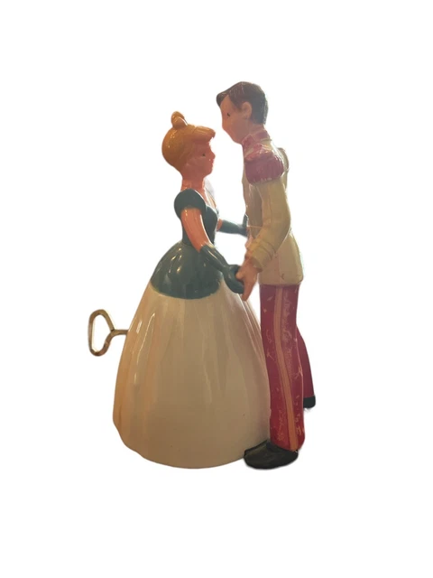 Antique Walt Disney Dancing Cinderella & Prince / Irwin / Original Box / Wind Up