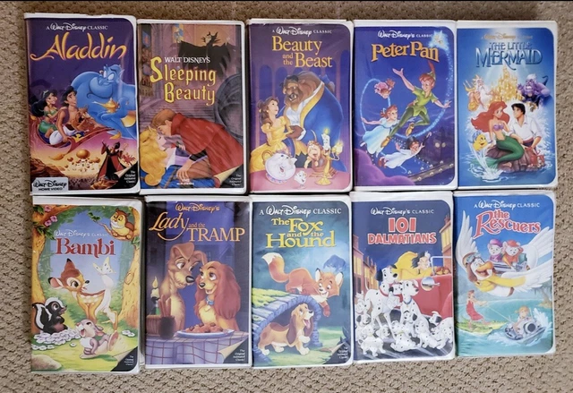 10 DISNEY BLACK Diamond Classics VHS Lot Beauty Beast Little Mermaid