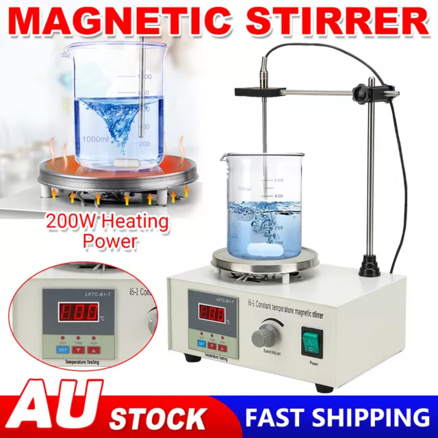 Digital Magnetic Stirrer Stir Plate Mixer Heating Stirring Bar Lab Liquid Mixing