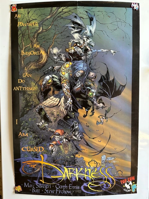 THE DARKNESS TOP COW COMICS 27x40" WALL POSTER 1996 VINTAGE RARE MARC SILVESTRI