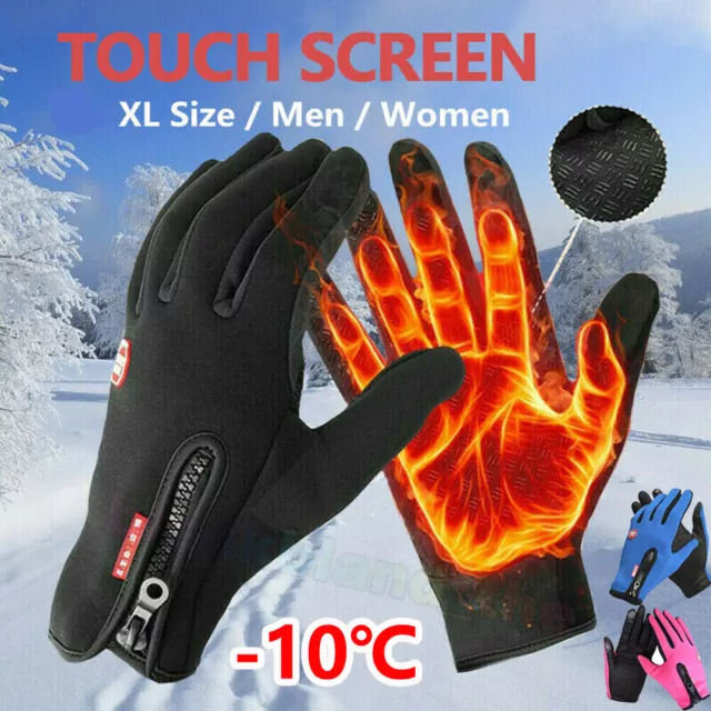 Winter Goves Men Women Waterproof Skiing Gloves Work Running Thermal Touchscreen