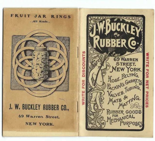 Catalog, J.W. Buckley Rubber Co., 69 Warren St. NY, Circa 1900