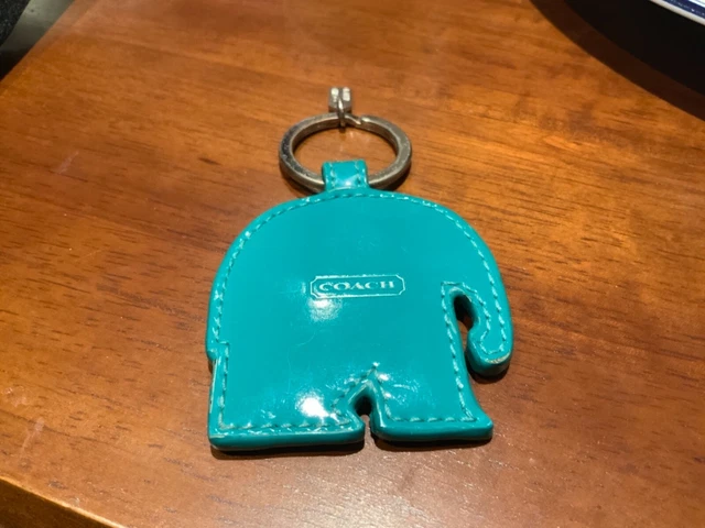 Porte-clés/porte-clés/porte-clés/porte-clés/charme motif éléphant vert Coach #62750 2