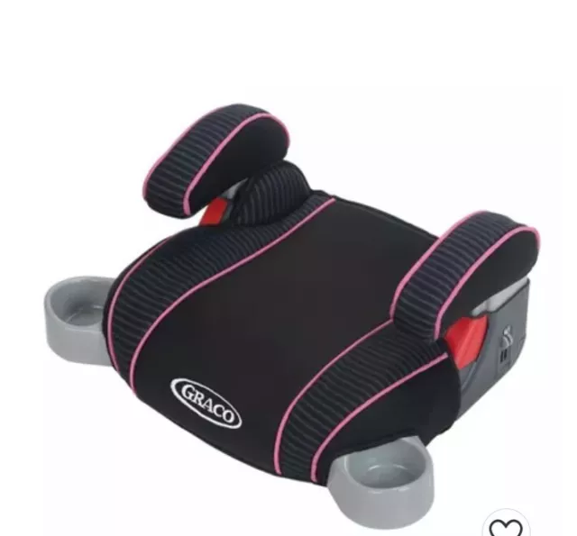 Graco Backless Booster Car Seat - Black / Pink Rosie's Fashion 40lbs - 100lbs