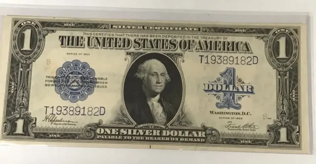 $1-  1923  ONE DOLLAR  Silver Certificate.   Large blanket note