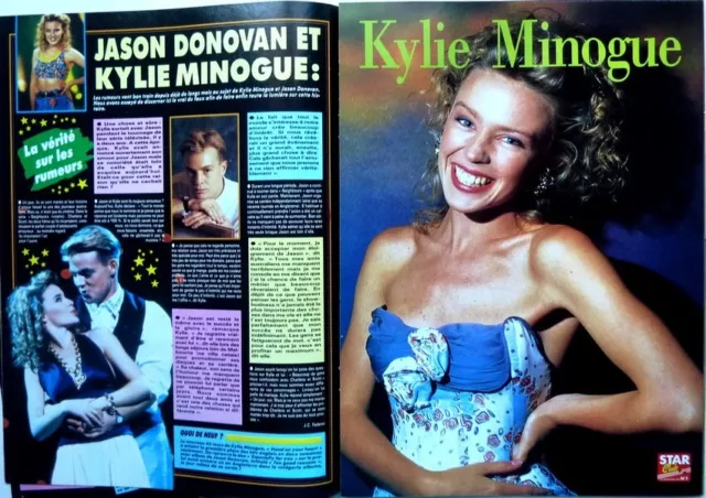 *KYLIE MINOGUE  =  2 pages 1989 French CLIPPING / COUPURE DE PRESSE