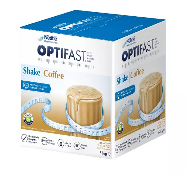 12's x 53g OPTIFAST VLCD Batido CAFÉ Sabor Pérdida de Peso Dieta Baja en Calorías DHL