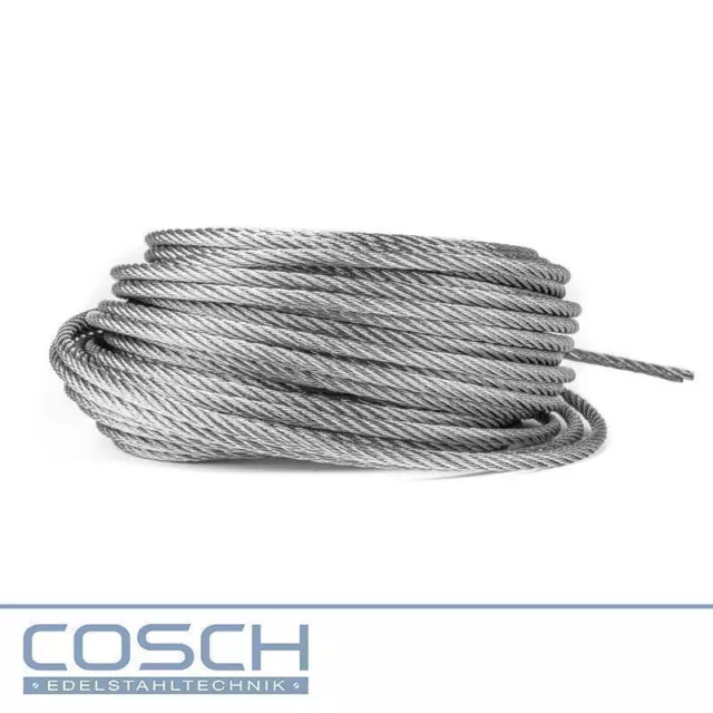 Câble de Traction V2A Calibre de Fil Ø 5,0 MM Bockrolle 25 M