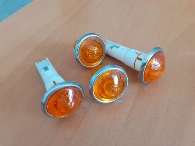 Set Indicatori Di Direzione Originali Piaggio Vespa PK 50 80 125 S - Anteriore E Posteriore, Colore Arancione