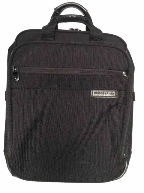 Briggs & Riley Travelware Vertical Black Laptop Bag Underseat Briefcase Compact