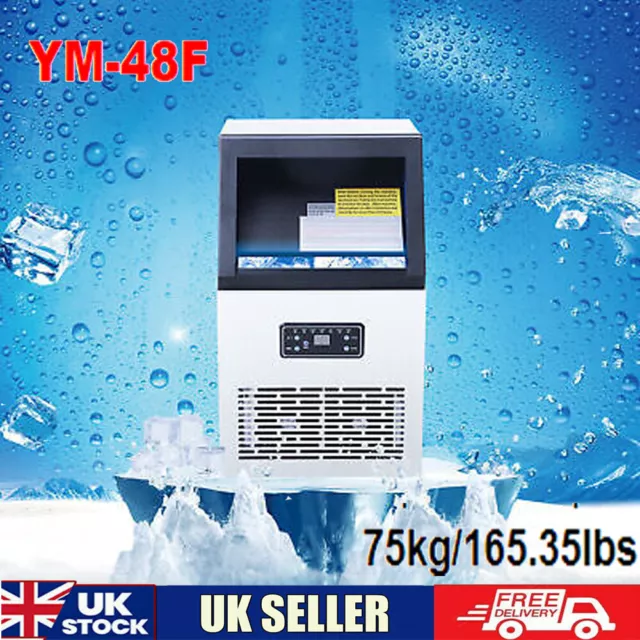 Ice Maker YM-48F 230w 75KG/24H Ice Making Machine Ice Cube Maker Stainless Steel