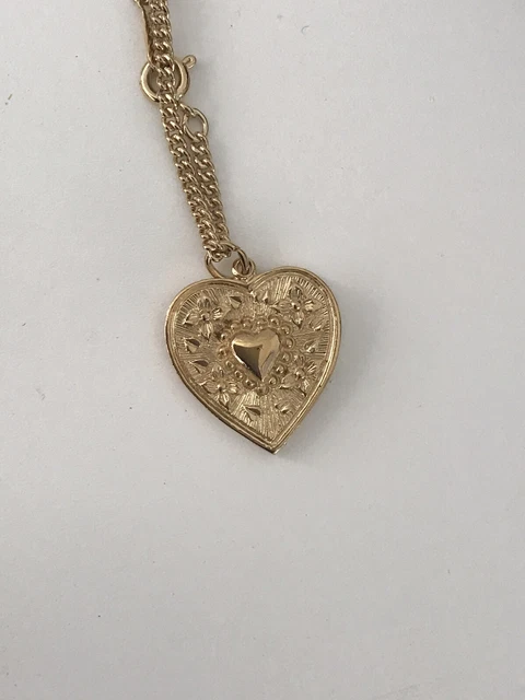 AVON LITTLE ORPHAN Annie Gold Tone Heart Necklace 14 Rare Vintage 1982 41.00 PicClick
