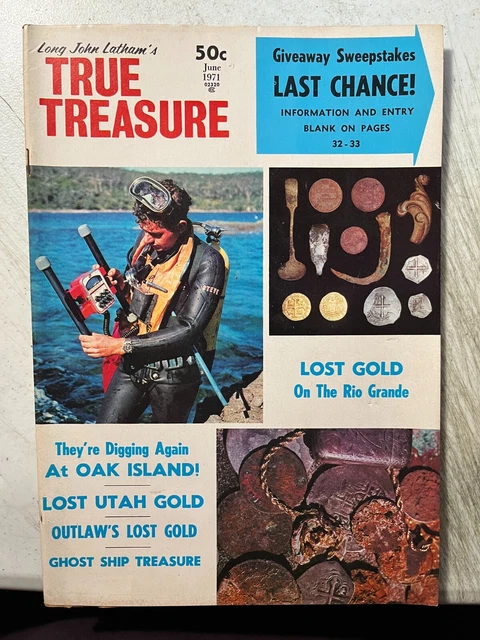 Long John Lathams True Treasure Magazine June 1971 Vol 5 # 6 Curse of Oak Island Long John Lathams True Treasure Magazine June 1971 Vol 5 # 6 Curse of Oak Island