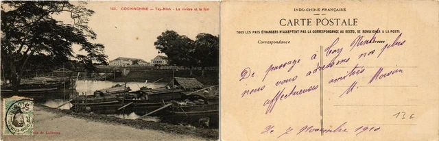 CPA AK VIETNAM Cochinchine - Tay Ninh La riviere et le fort (427885)