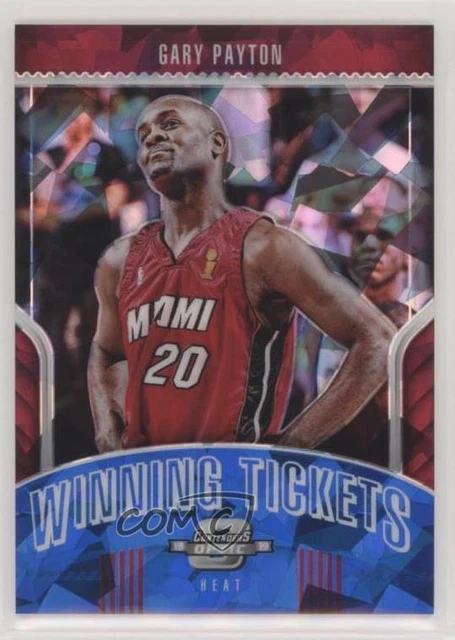 2018-19 Contenders Optic Winning Tickets Prizms Blue Cracked Ice Gary Payton HOF
