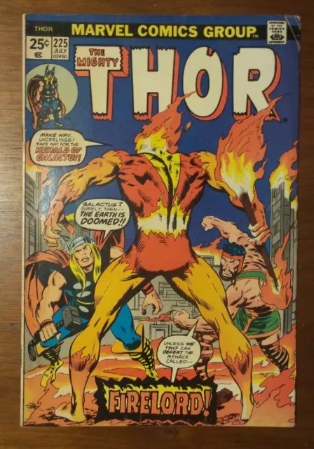 Thor #225 (1974) 1st Appearance of Firelord Marvel Value Stamp Intact