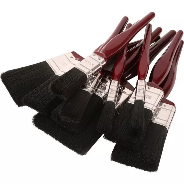 Pack Of 10 Paint Brush Set Painting Decorating Brushes Tool Diy Handle Bristles