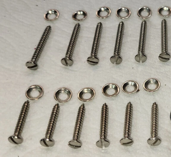 12 trim screws w/ 12 cups for Concours ht 1974 Ferrari 246 GTS Hood/Bonnet/Trunk 12 trim screws w/ 12 cups for Concours ht 1974 Ferrari 246 GTS Hood/Bonnet/Trunk