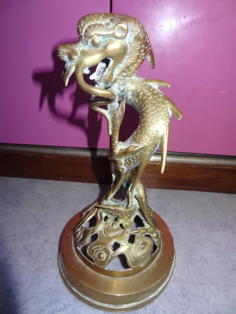ancienne statuette de dragon en bronze asie