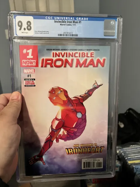 Invincible Iron Man #1 CGC 9.8 NM+/MT Riri Williams 2017 Marvel Comics