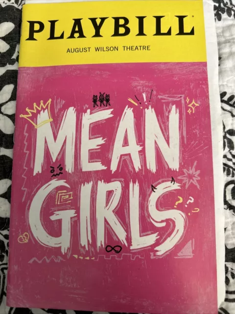 Mean Girls August 7, 2019 Playbill with cast slip