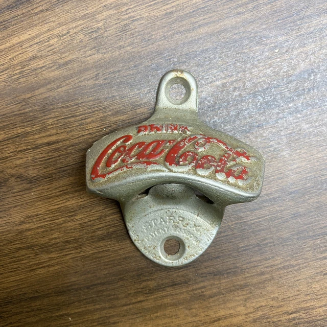 VINTAGE COCA COLA Starr X Wall Mount Bottle Opener, Pat. 2333088 1943