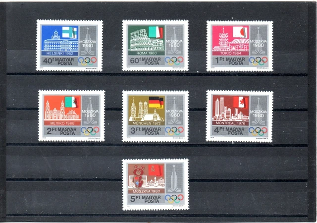 Hungría Nº 2675-81 Tema Olimpiadas de Munich Año 1980 MNH