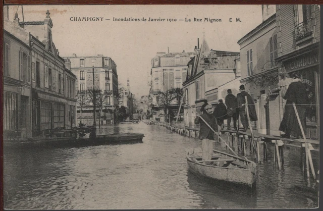 94 - CHAMPIGNY - Floods of January 1910 - Rue Mignon