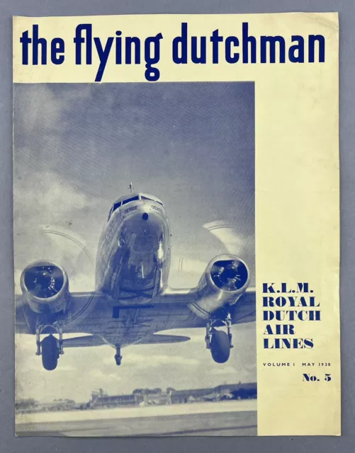 Klm Royal Dutch Airlines The Flying Dutchman Airline Newsletter May 1938 Knilm