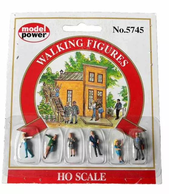 Model Power Walking People 5745 HO / 00 Gauge Six Painted Figures, Presier,Noch