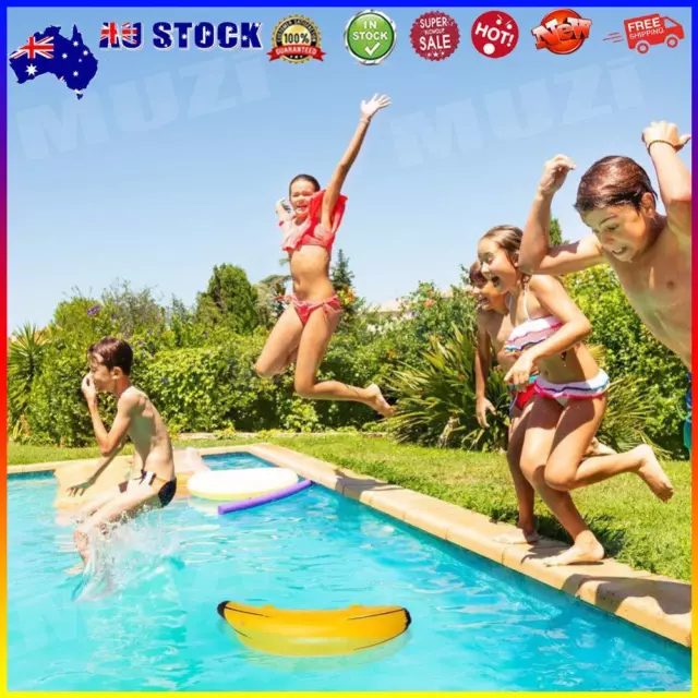 Inflatable Banana PVC Blow Up Pool Water Beach Party Cute Shape Children Toys #