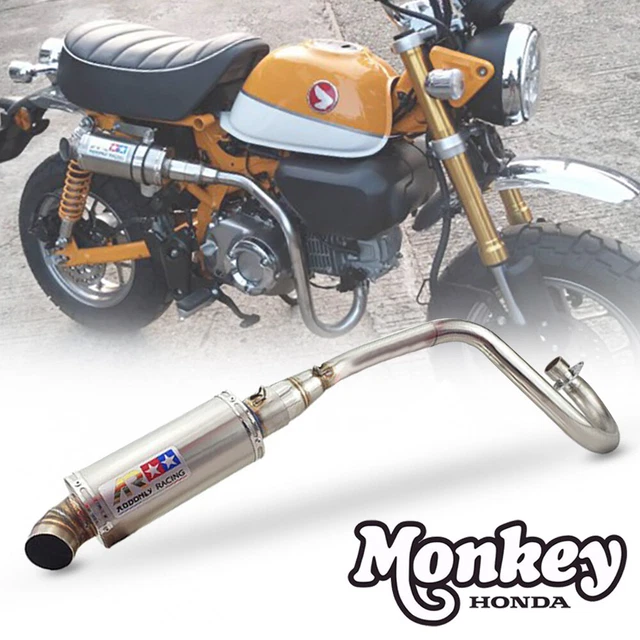 Tubo Marmitta Posteriore Cromato Completo Per Honda Monkey Z125 125 2018-22