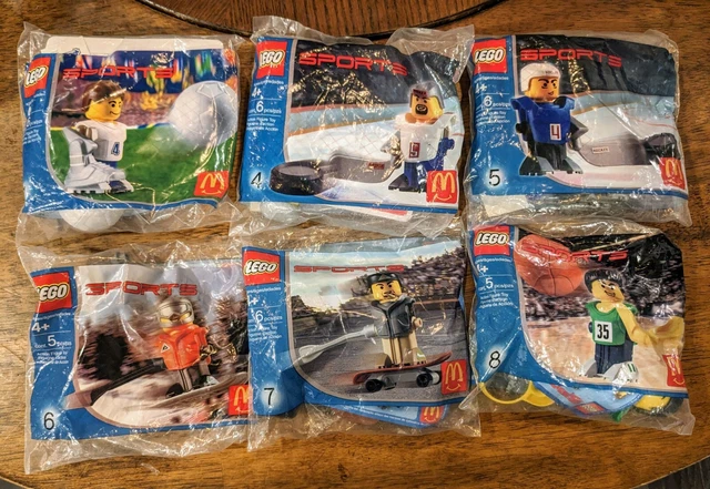 2004 MCDONALDS Lego Sports Lot of New In Package 1, 4,5,6,7