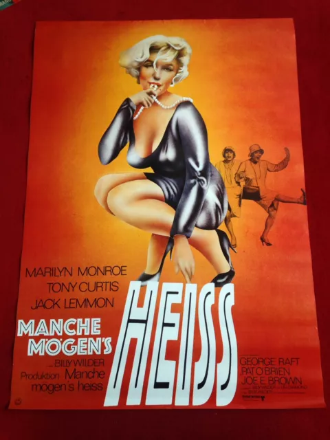 Manche mögens heiß Kinoplakat Poster A1, Marilyn Monroe, Tony Curtis, Lemmon