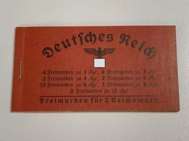 Deutsches Reich MH 38.2 postfrisch Markenheftchen Hindenburg 1939, Mi. 250,- €