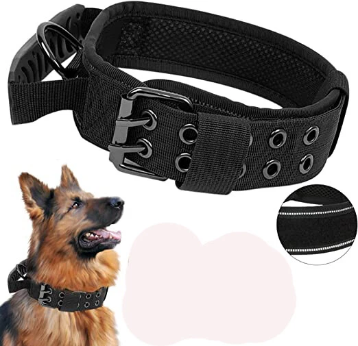 Taktisches Hundehalsband mit Griff K9 Militär Nylon Halsband Gepolstert Hunde