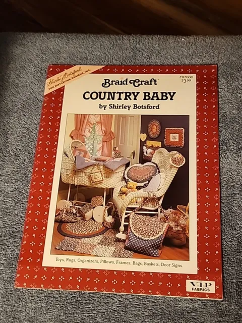 Cestas de alfombras COUNTRY BABY Toys ~ Folleto artesanal trenza Shirley Botsford #87000