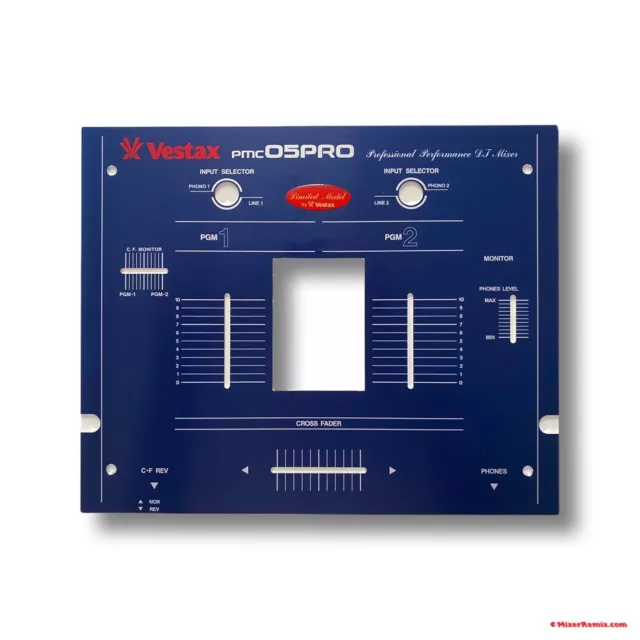 Vestax PMC-05 Pro Q Reproduction Blue Faceplate