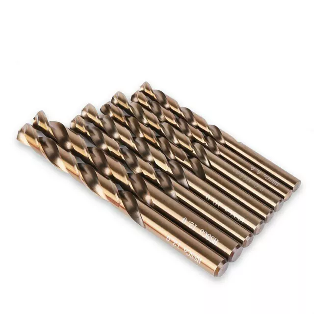 1-14mm HSS Co Cobalt Drill Bits M35 Metal Twist Jobber Bit Stainless Steel Wood