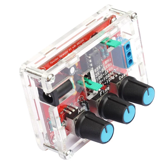 Kit Generatore Di Segnale XR2206 – 1Hz-1MHz, Onde Sinusoidali/triangolari/quadre, Alimentazione 9-12V DC