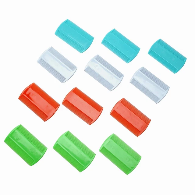 Binaryabc Plastic Flea Lice Combs, Double Sided Comb,Fine Tooth Head Lice Flea H