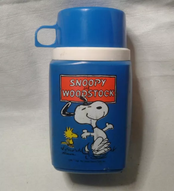 Vintage 1965 "Snoopy & Woodstock" Thermos With Top