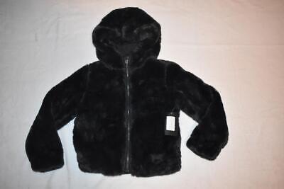 Under Armour Girls' UA Cozy Fur Hoodie Jacket Full Zip 5086450 001 Black NWT