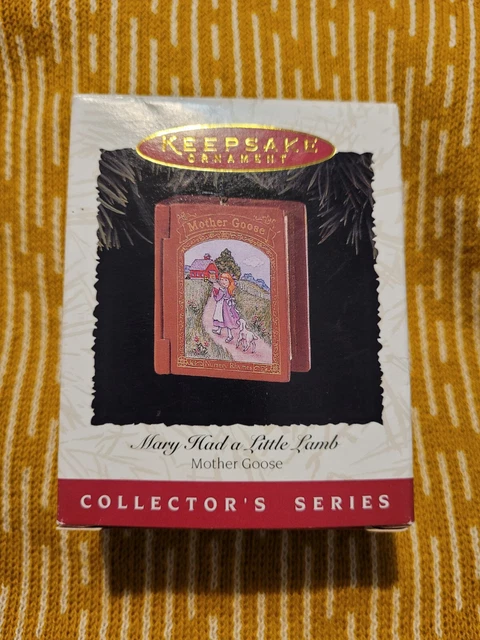 Hallmark "Mary Had a Little Lamb" Mother Goose Ornament 1996