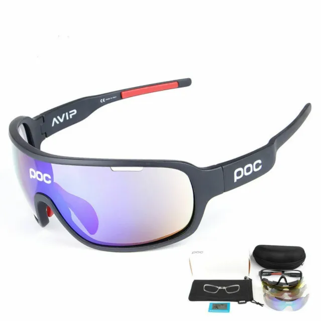 POC Cycling Glasses Polarized Sunglasses Sports Bike Goggles With 5 Lens