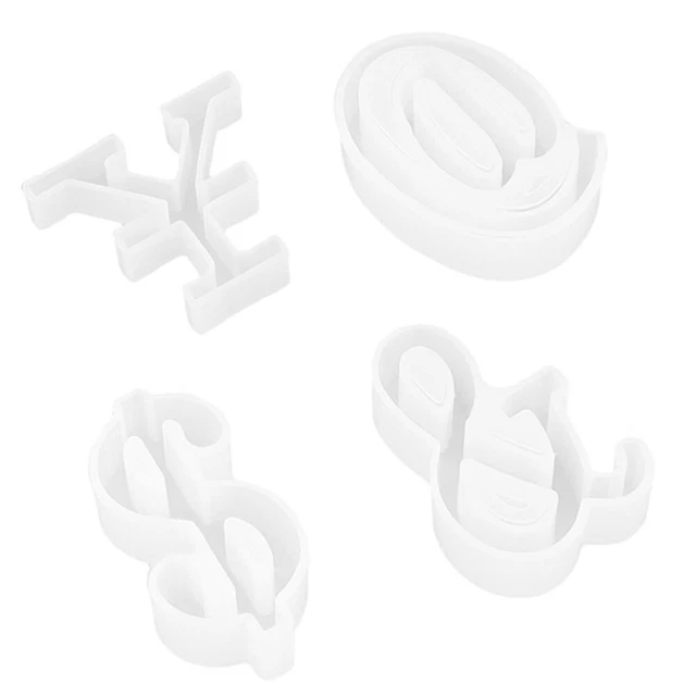 4 Pcs DIY Casting Silicone Mold Fondant Molds Clear Resin Epoxy Crystal Drop
