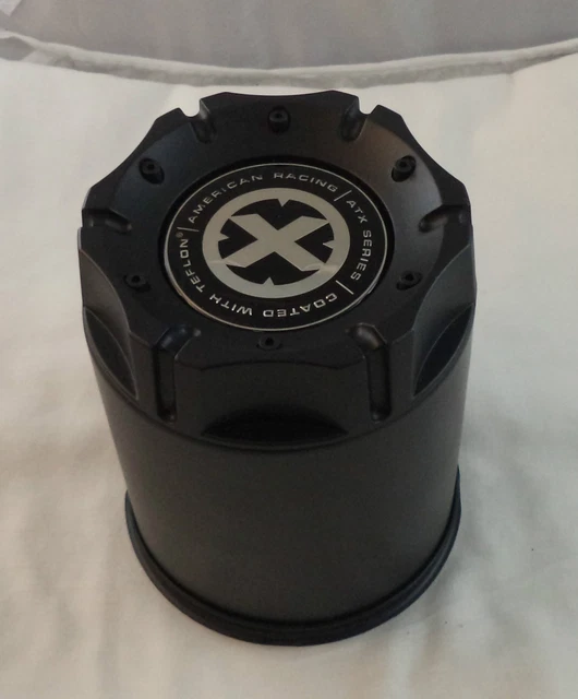 American Racing ATX Series Center Cap - 5.15" Teflon Black 8-Lug Push-Thru Cap